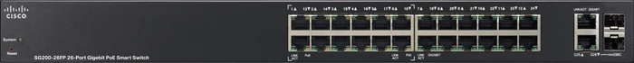 Cisco SG200 Rackmount Gigabit Smart Switch, 24x RJ-45, 2x RJ-45/SFP