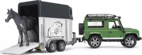 Bruder Profi-Serie Land Rover Defender mit Pferdeanhänger
