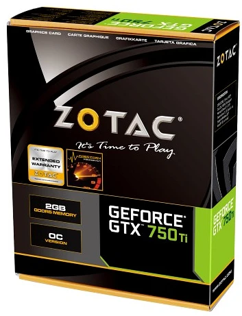 Zotac GeForce GTX 750 Ti OC, 2GB GDDR5, 2x DVI, HDMI, DP