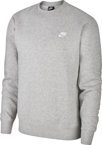 Nike Sportswear Club French-Terry Sweatshirt dark grey heather/white (Herren)