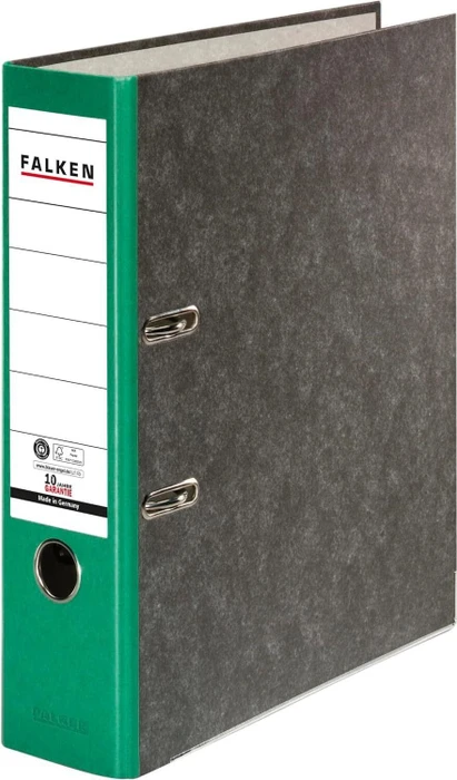 Falken Wolkenmarmor Ordner 2-Ring Recycling, 80mm, A4, grün