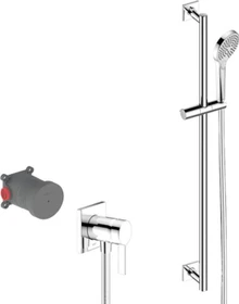 Keuco IXMO 59652 Brause-Set 2 Einhebel-Brausemischer für 1 Verbraucher mit Brausestange chrom