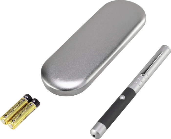 Renkforce RF-LP-500 Laserpointer mit grünem Laser, silber/schwarz, inkl. Etui