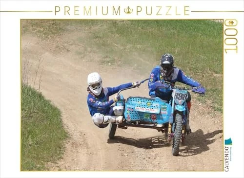 Calvendo Motocross Beiwagen-Fahrer mit Copilot in Action