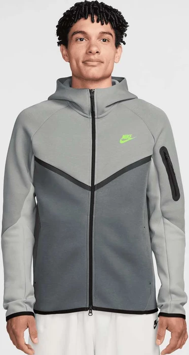 Nike Tech Fleece Windrunner Hoodie light smoke grey/cool grey/photon dust/volt (Herren)