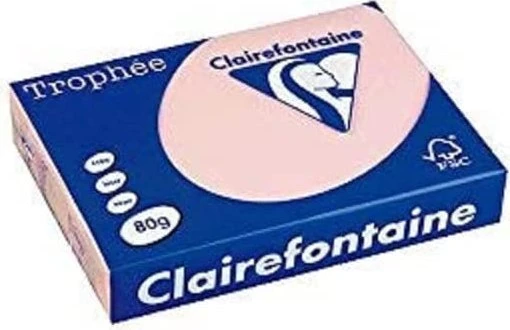 Clairefontaine Trophée Universalpapier matt pastellrosa, A4, 80g/m², 500 Blatt