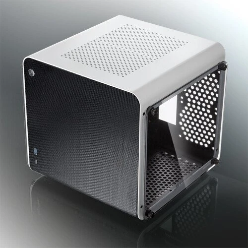 Raijintek Metis Evo TGS, weiß/schwarz, Glasfenster, Mini-ITX
