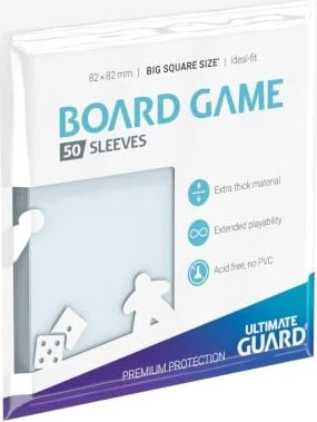Ultimate Guard Board Game Sleeves 50 Big Square transparent