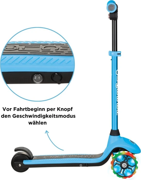 Globber E-Motion 4 Plus Elektro-Roller sky blue 10km/h