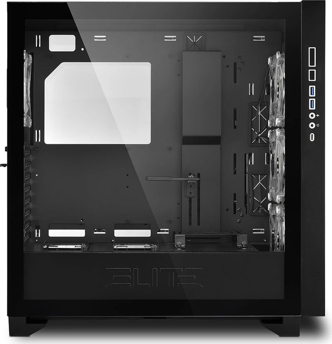 Sharkoon Elite Shark CA300T, schwarz, Glasfenster