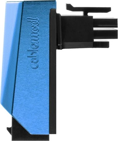 CableMod 12VHPWR Winkeladapter 90 Grad, Variante A, Sense-Pins an der Unterseite, blau