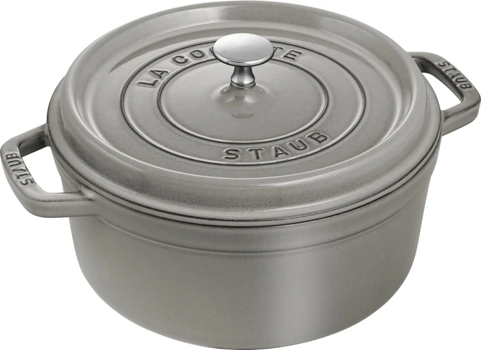 Zwilling Staub Cocotte Schmortopf rund 24cm 3.8l grafitgrau