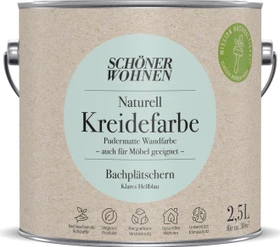 Schöner Wohnen Naturell Kreidefarbe innen bachplätschern klares hellblau, 2.5l