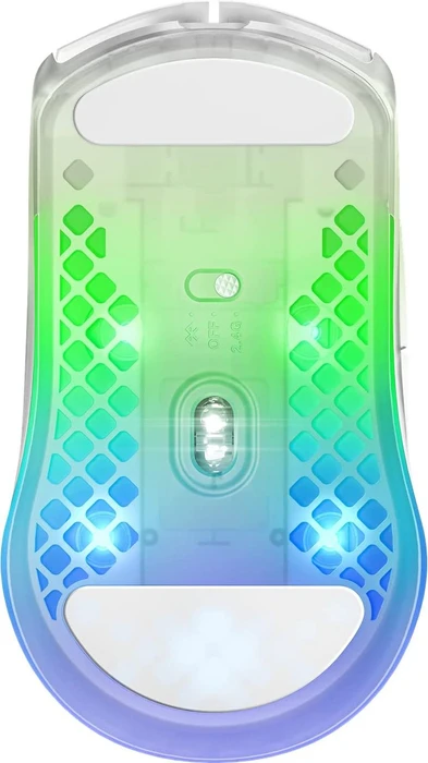 SteelSeries Aerox 3 Wireless Ghost weiß/transparent, USB/Bluetooth