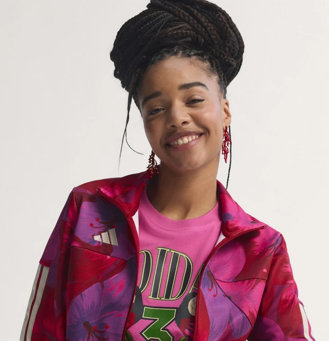 adidas x Farm Rio House of Tiro Trainingsjacke bahia magenta/active maroon/crystal linen (Damen)