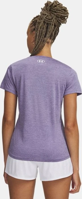 Under Armour Tech V Twist Funktionsshirt kurzarm purple luxe/white (Damen)
