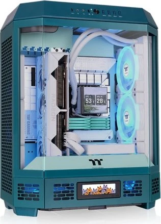 Thermaltake The Tower 600 Transformative Teal, grün, Glasfenster