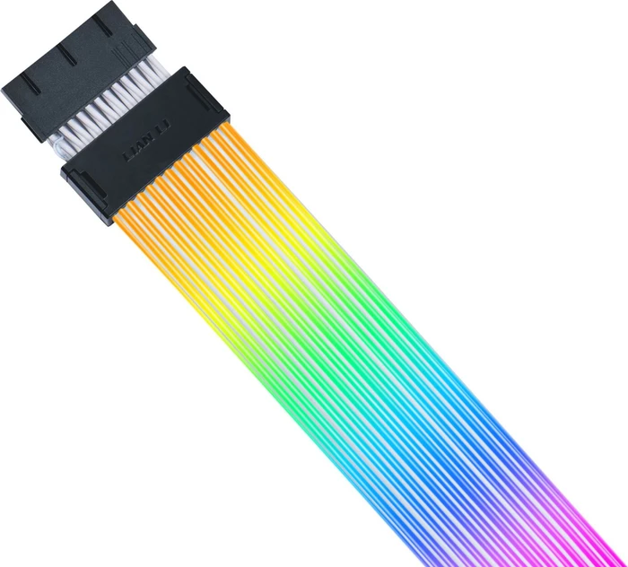 Lian Li Strimer Wireless 24P, 24-Pin Verlängerungskabel, 12 Lichtleiter, RGB beleuchtet