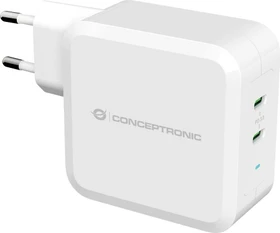 Conceptronic ALTHEA 2-Port 100W GaN USB-C PD-Ladegerät weiß