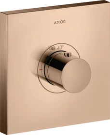 Hansgrohe Axor ShowerSelect eckig Thermostat polished red gold