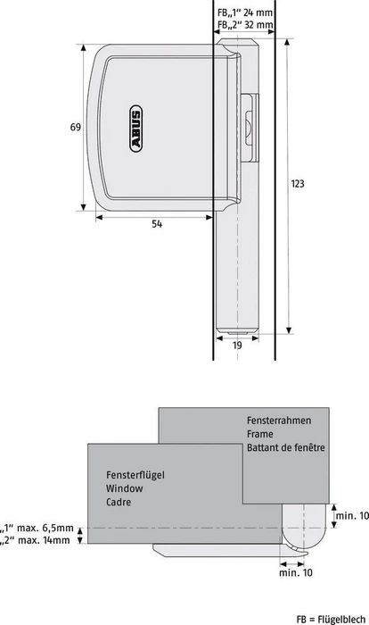 ABUS FAS101 S EK silber, Fenster-Zusatzsicherung (27952) – Bild 5 von 5