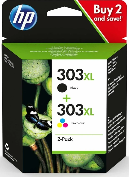 HP Druckkopf mit Tinte 303XL Combopack schwarz/dreifarbig