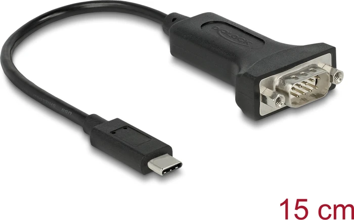 DeLOCK USB-C auf seriell Adapterkabel, 0.15m