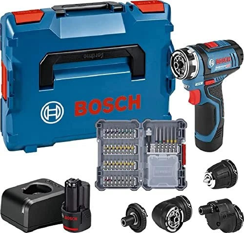 Bosch Professional GSR 12V-15 FC FlexiClick Akku-Bohrschrauber inkl. L-Boxx + 2 Akkus 2.0Ah