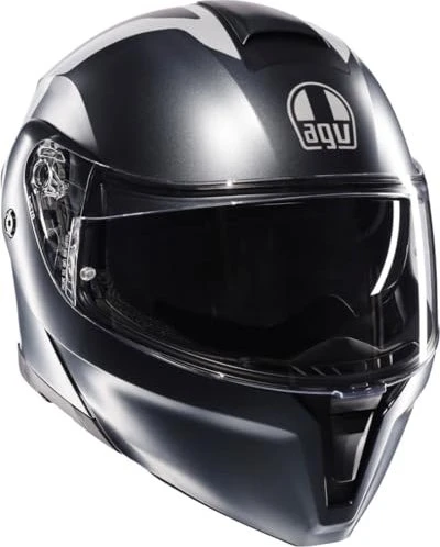 AGV Streetmodular Resia matt schwarz/silber/rot