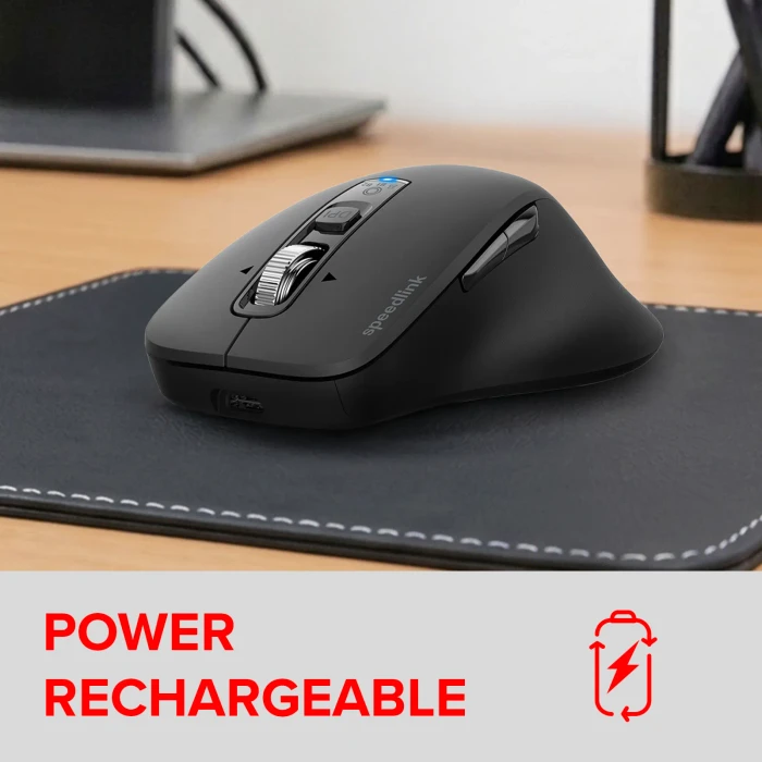 Speedlink Velora Rechargeable Wireless Mouse, schwarz, USB/Bluetooth