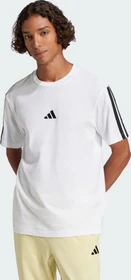 adidas Essentials 3-Streifen Single Jersey T-Shirt kurzarm weiß/schwarz (Herren)