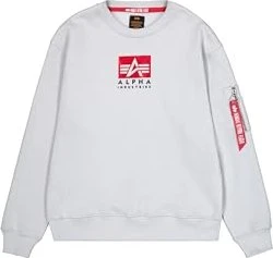 Alpha Industries Satin Logo Sweatshirt pastel grey (Herren)