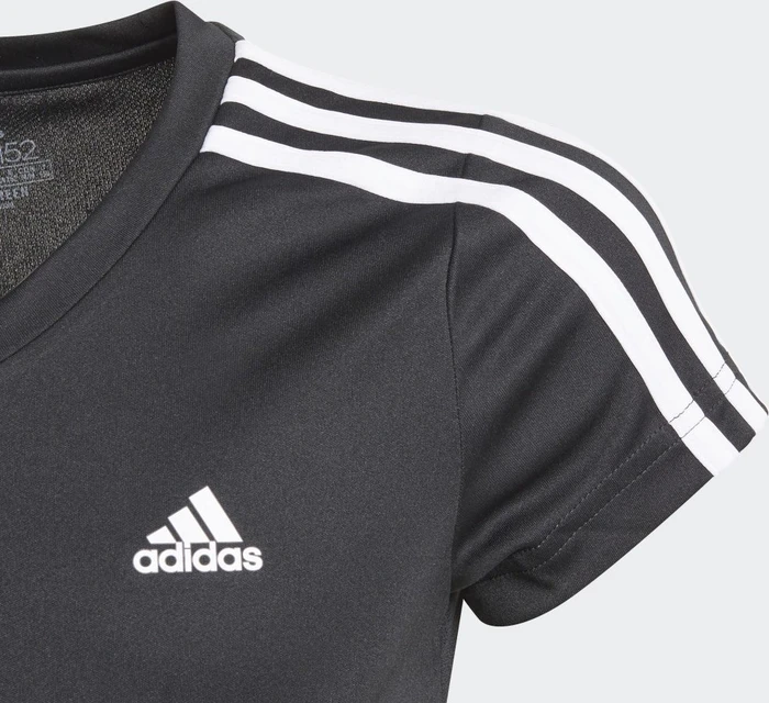 adidas Designed 2 Move 3-Streifen Funktionsshirt kurzarm schwarz/weiß (Junior)