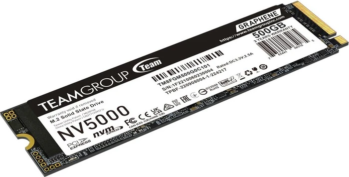 TeamGroup NV5000 500GB, Graphene, M.2 2280 / M-Key / PCIe 4.0 x4, Heatspreader