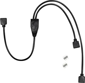 Inter-Tech RGB Y-Adapter Kabel, 48cm, schwarz