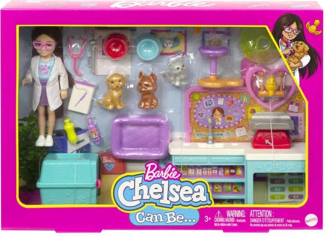 Mattel Barbie - Chelsea Tierklinik-Spielset brünett