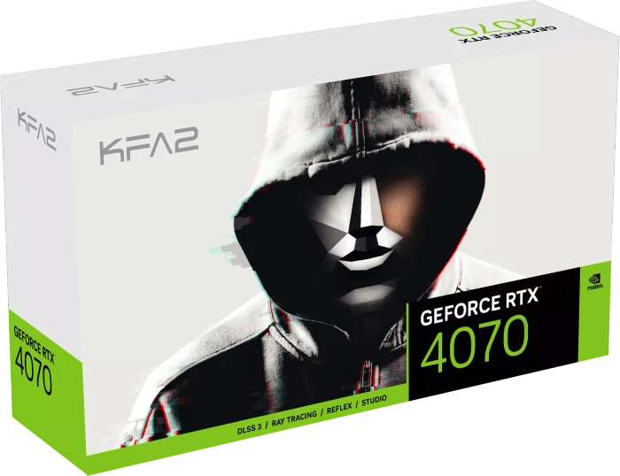 KFA2 GeForce RTX 4070 EX Gamer White (1-Click OC), 12GB GDDR6X, HDMI, 3x DP
