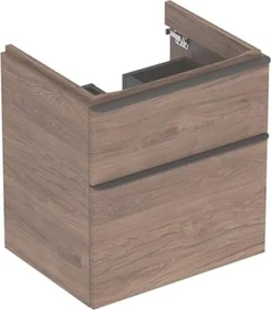 Geberit Smyle Square Unterschrank 58.4x61.7x47cm, 2 Schubladen, Nussbaum