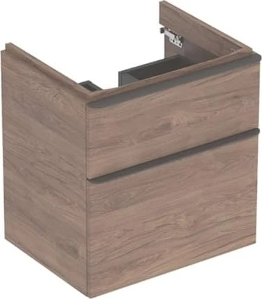 Geberit Smyle Square Unterschrank 58.4x61.7x47cm, 2 Schubladen, Nussbaum