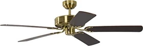 Pepeo Potkuri Deckenventilator messing seidenmatt/mahagoni
