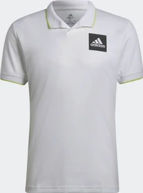 adidas Paris Heat.RDY Tennis Freelift Poloshirt kurzarm white/pulse lime (Herren)