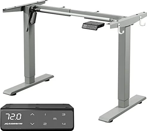 Maidesite T1 Pro elektrisch höhenverstellbares Sitz-Steh-Schreibtischgestell grau