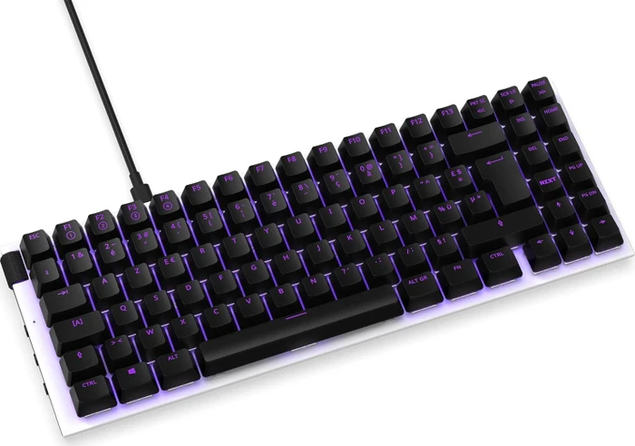 NZXT Function MiniTKL, matt weiß, LEDs RGB, hot-swap, Gateron RED, USB, FR