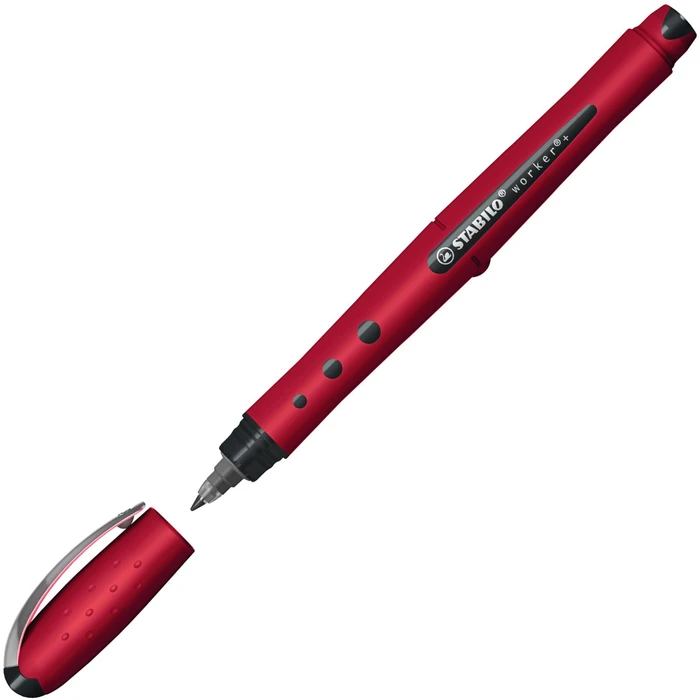 STABILO worker+ medium NatureCOLORS Wildflower Tintenroller (Mine) burgunderrot, 10er-Pack