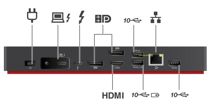Lenovo ThinkPad Thunderbolt 4 Workstation Dock (40B0), Thunderbolt 4 [Buchse]