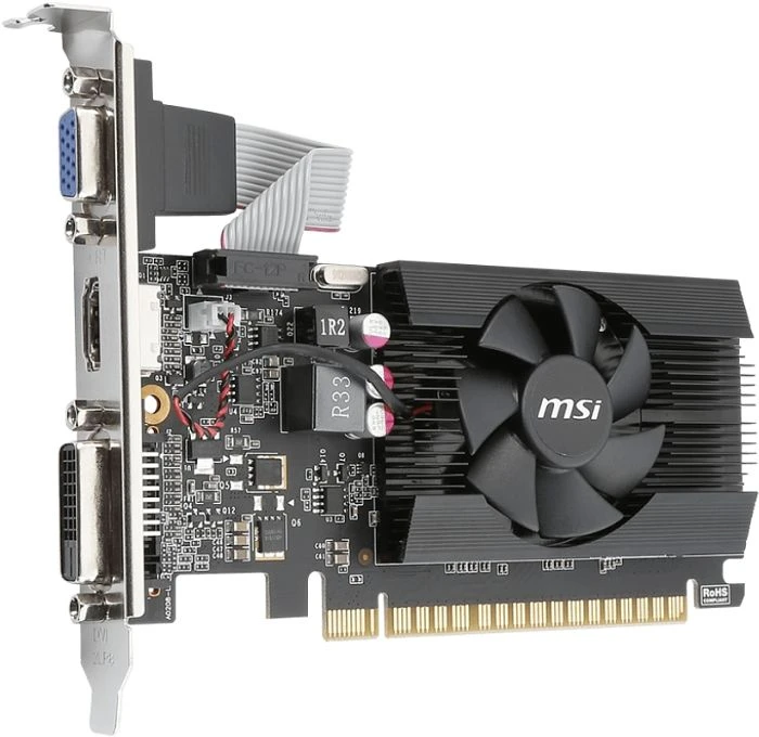 MSI GeForce GT 720, N720-1GD3LP, 1GB DDR3, VGA, DVI, HDMI