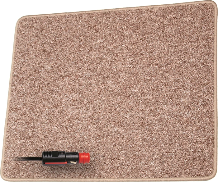 Pro Car Heizteppich mit Antirutschbelag 12V 60x70cm, hellbraun