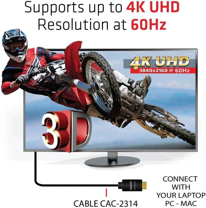 Club 3D High Speed mit Ethernet HDMI 2.0 Kabel 4K60Hz, UHD, RedMere, 15m