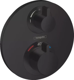 Hansgrohe Ecostat S Thermostat Unterputz für 2 Verbraucher mattschwarz