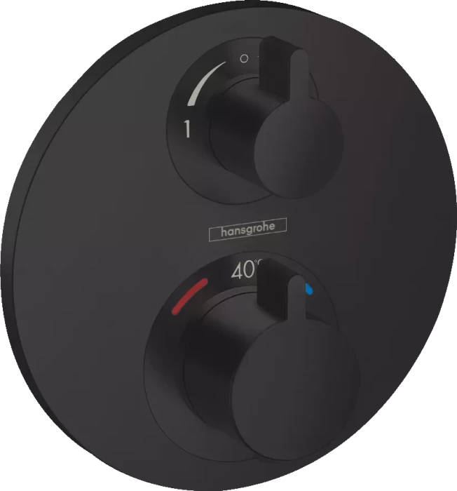 Hansgrohe Ecostat S Thermostat Unterputz für 2 Verbraucher mattschwarz